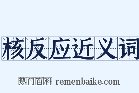 核反应近义词是什么意思的图片